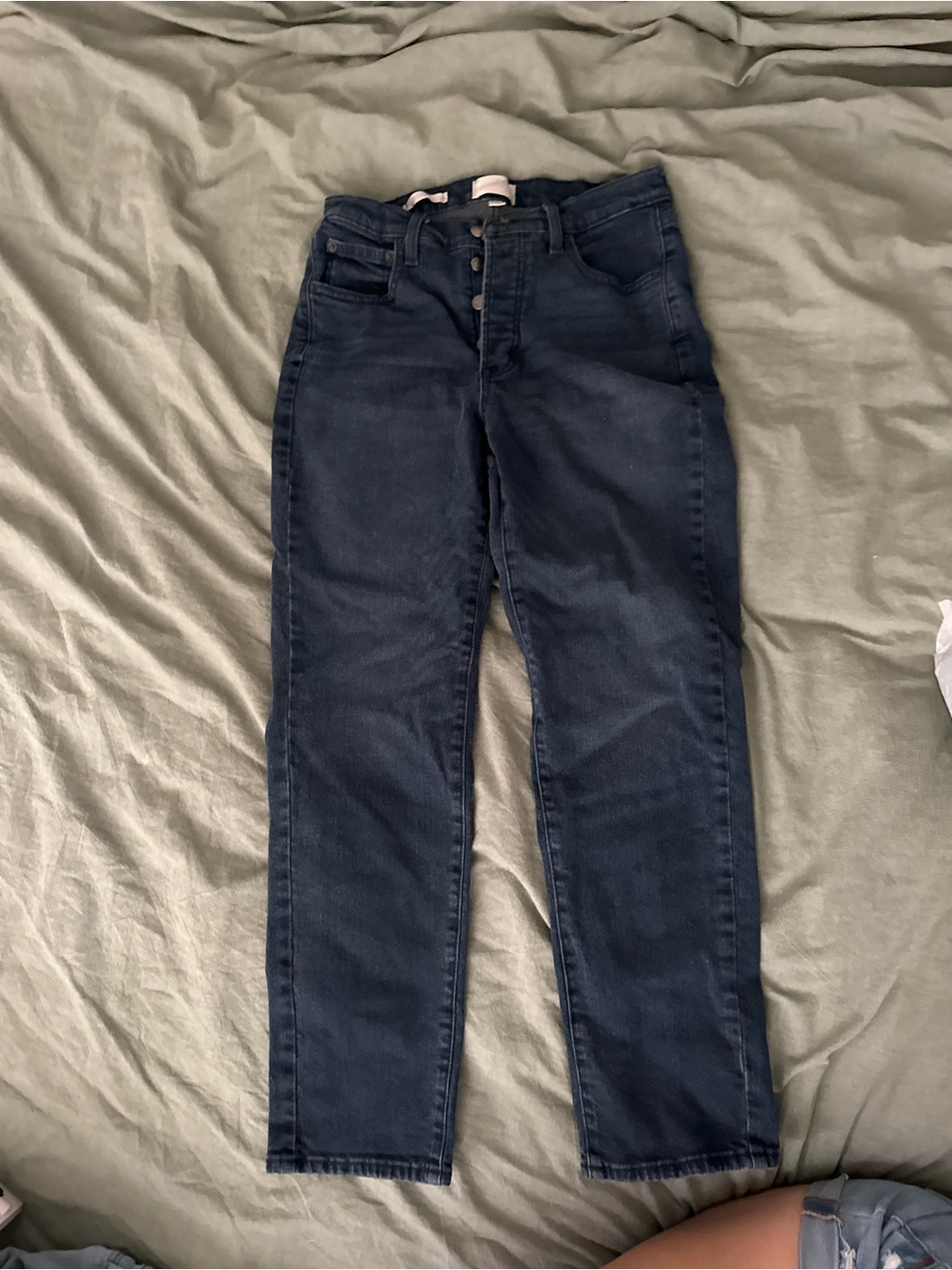 Universal Thread Dark Indigo High-Rise Button-Fly Jeans